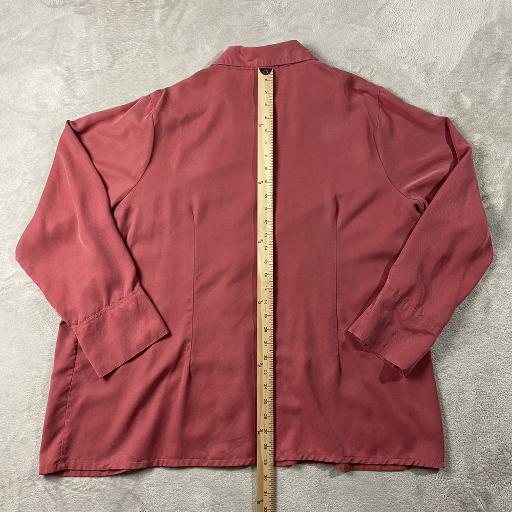 Soft Surroundings 100% Tencel Button Up Blouse Women's 3X Pink Lagenlook Artsy M - Picture 9 of 11
